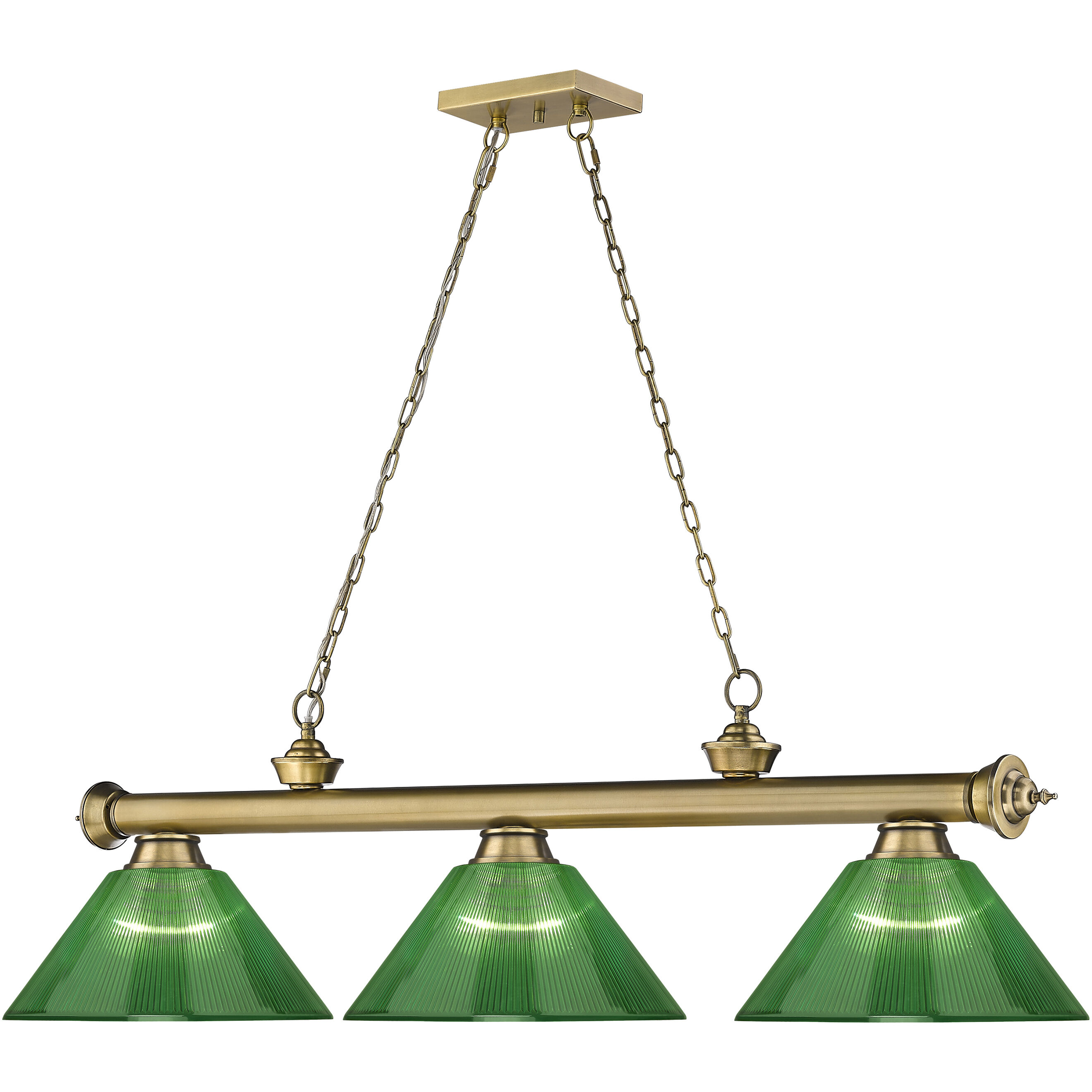 Z Lite 2306 3RB ARG Cordon 3 Light 57 inch Rubbed Brass Billiard