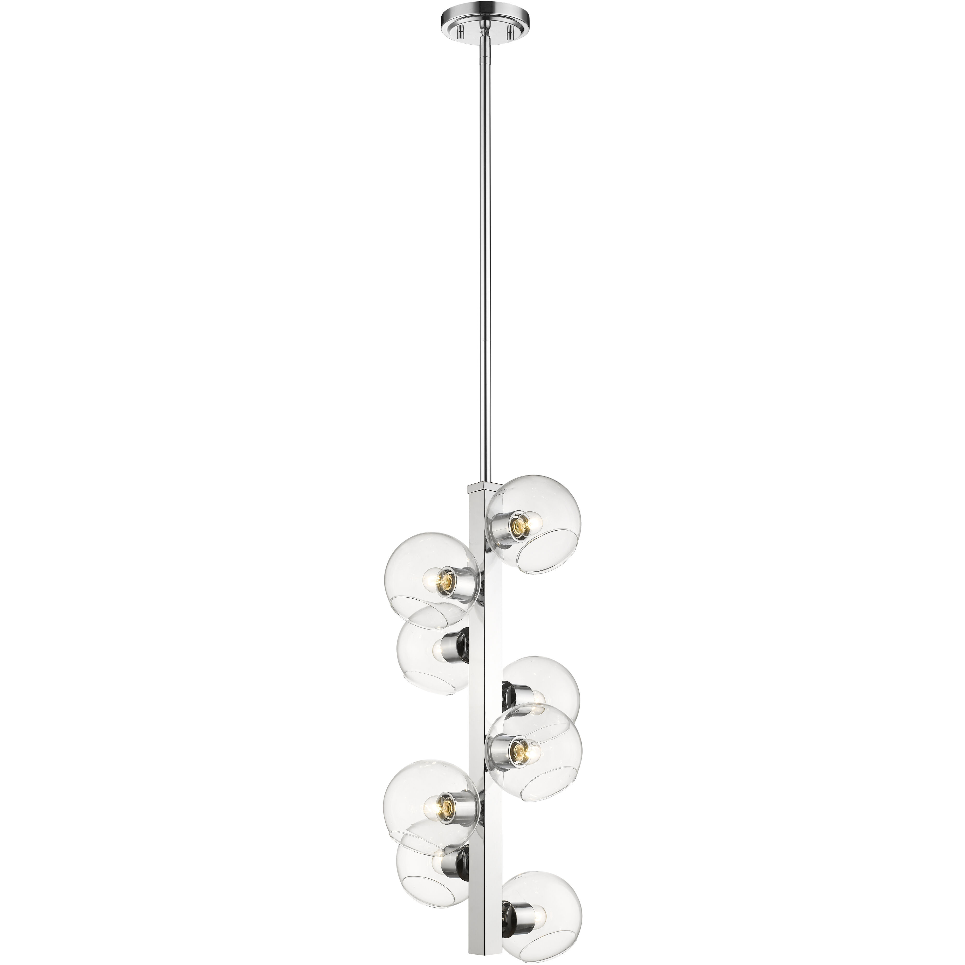 Marquee 8 Light 14 inch Chrome Chandelier Ceiling Light
