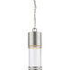 Luminata LED 5.88 inch Brushed Aluminum Outdoor Chain Mount Ceiling Fixture