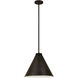 Eaton 1 Light 18 inch Bronze Plate Pendant Ceiling Light