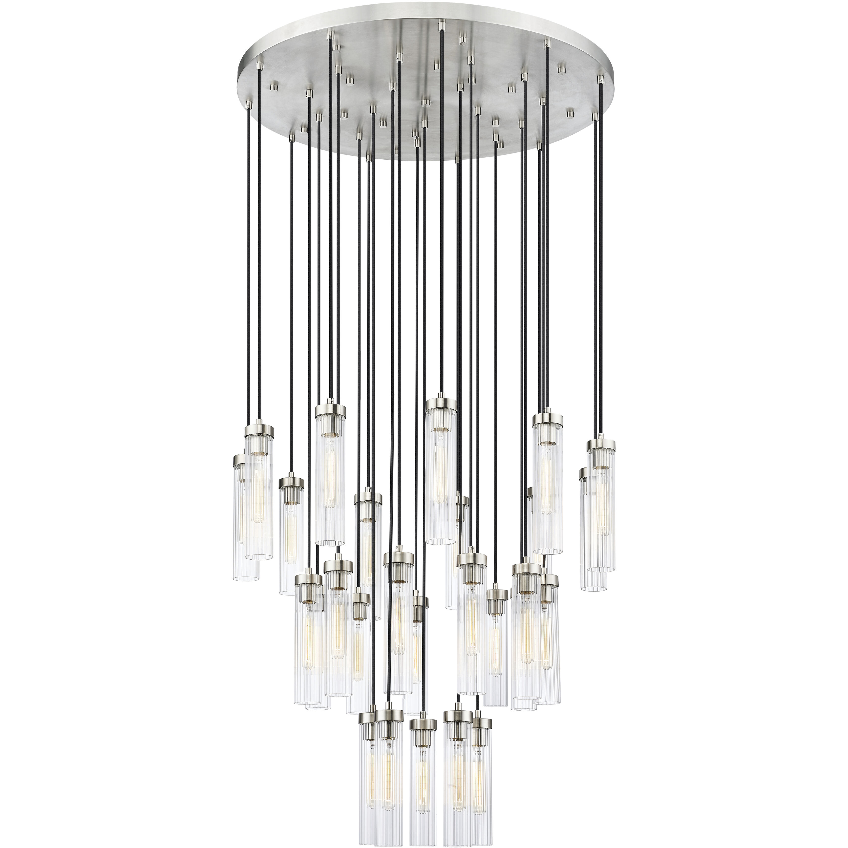 Beau 27 Light 36 inch Brushed Nickel Chandelier Ceiling Light