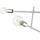 Modernist 3 Light 4.75 inch Chrome Semi Flush Mount Ceiling Light