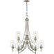 Joliet 9 Light 31 inch Brushed Nickel Chandelier Ceiling Light
