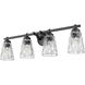 Andree 4 Light 32 inch Matte Black Bathroom Vanity Wall Light