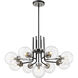 Parsons 9 Light 32 inch Matte Black and Brushed Nickel Chandelier Ceiling Light