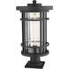 Jordan 1 Light 22.25 inch Black Outdoor Pier Mounted Fixture