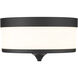 Cosmopolitan 3 Light 13.75 inch Matte Black Flush Mount Ceiling Light