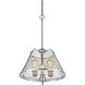 Iuka 3 Light 16 inch Brushed Nickel Pendant Ceiling Light in Brushed Nickel Steel