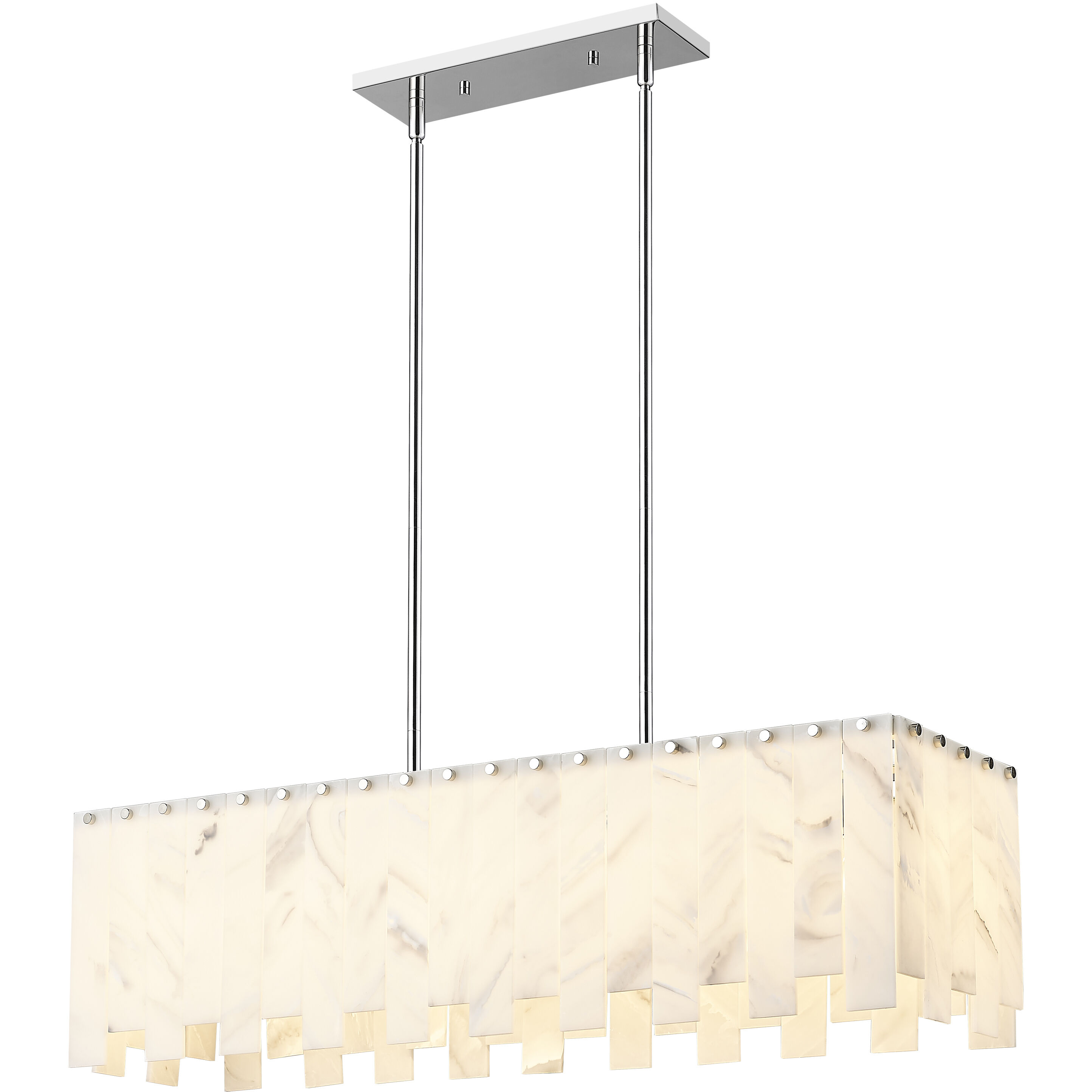 Viviana 5 Light 40.75 inch Polished Nickel Linear Chandelier Ceiling Light