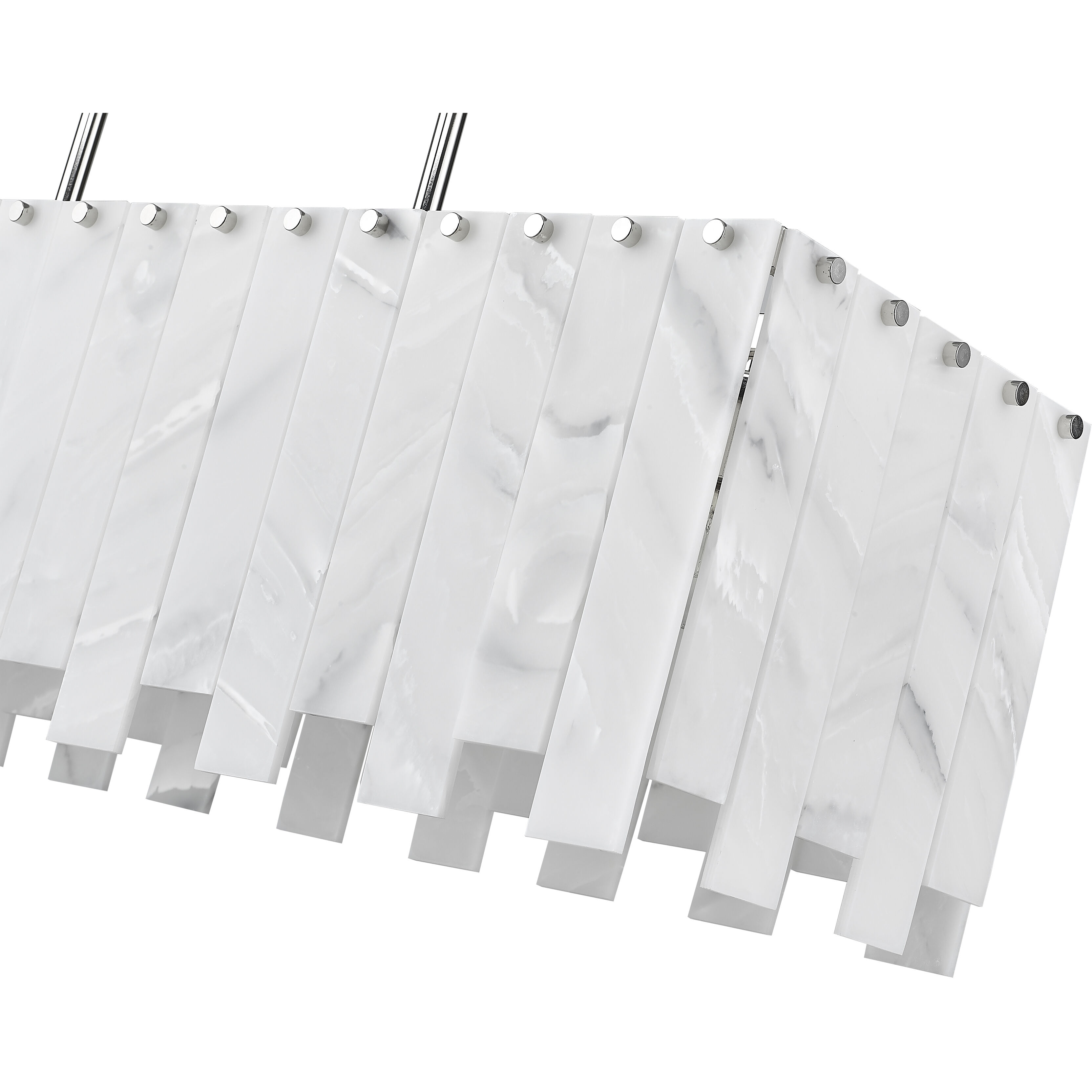 Viviana 5 Light 40.75 inch Polished Nickel Linear Chandelier Ceiling Light