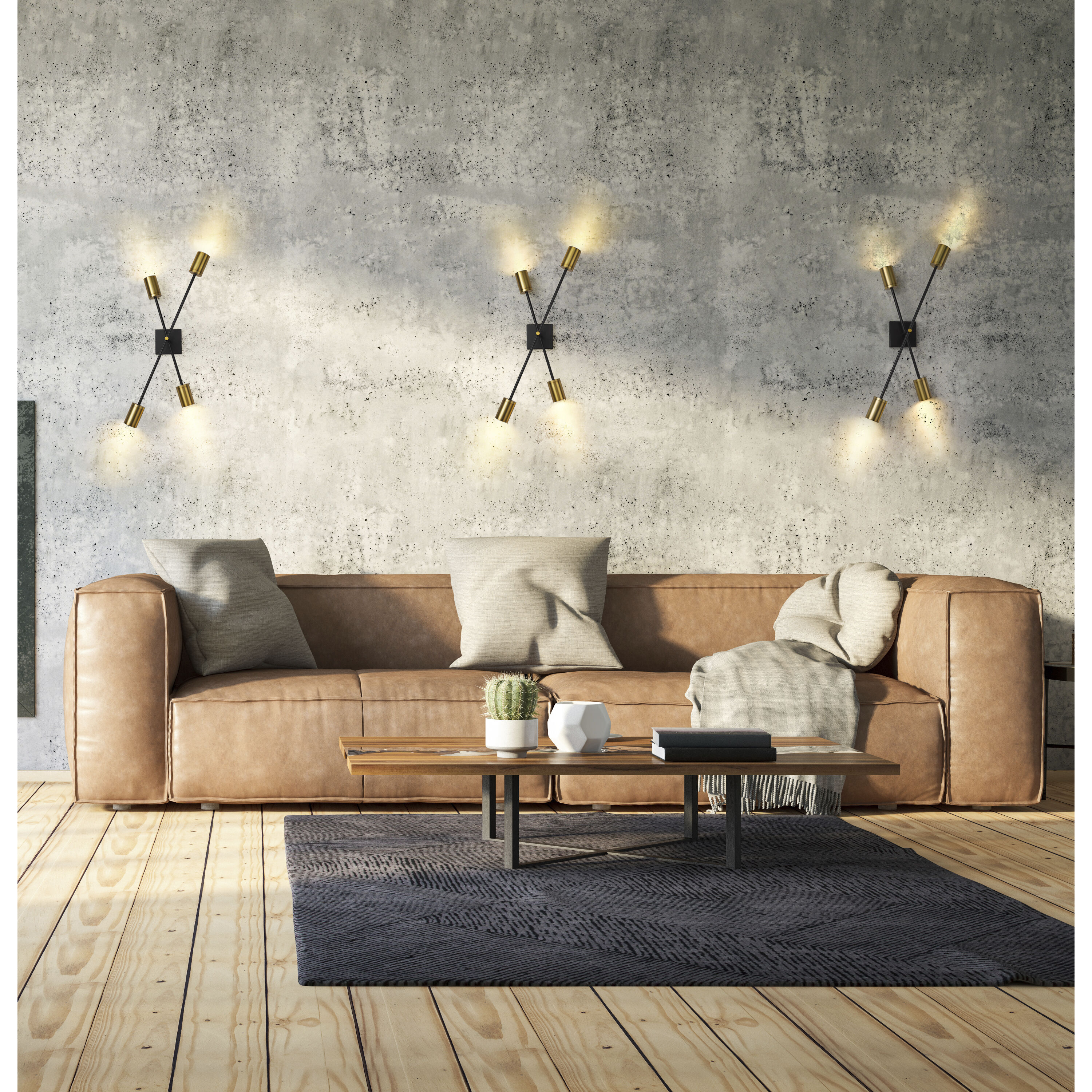 Calumet 4 Light 4.5 inch Matte Black and Olde Brass Wall Sconce Wall Light in Matte Black and Factory Bronze