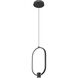 Saros LED 8.75 inch Matte Black Pendant Ceiling Light