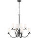 Cordelia 8 Light 29.25 inch Matte Black Chandelier Ceiling Light