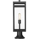 Nuri 1 Light 23.5 inch Black Outdoor Pier Mounted Fixture