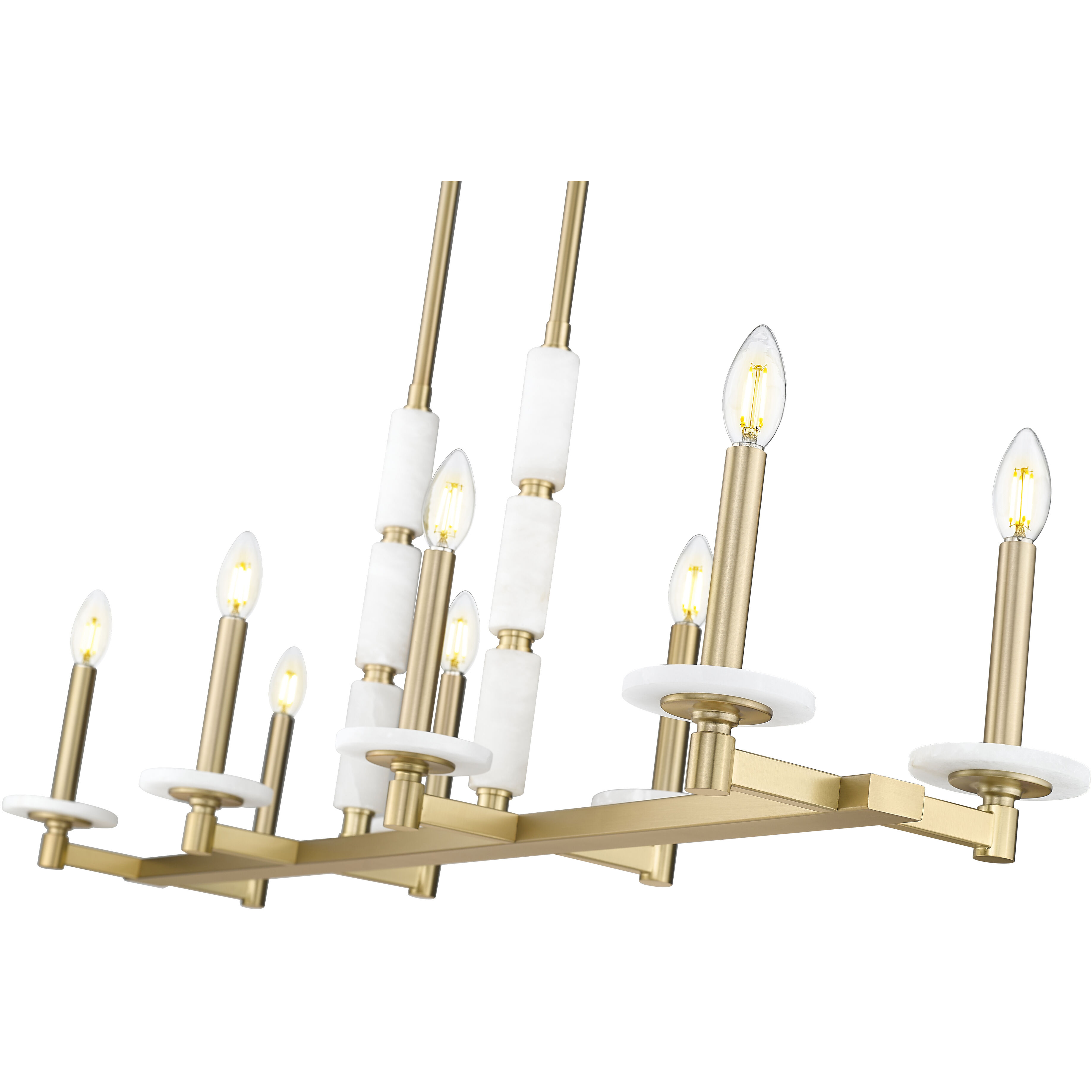 Kaden Linear Chandelier Ceiling Light in Modern Gold