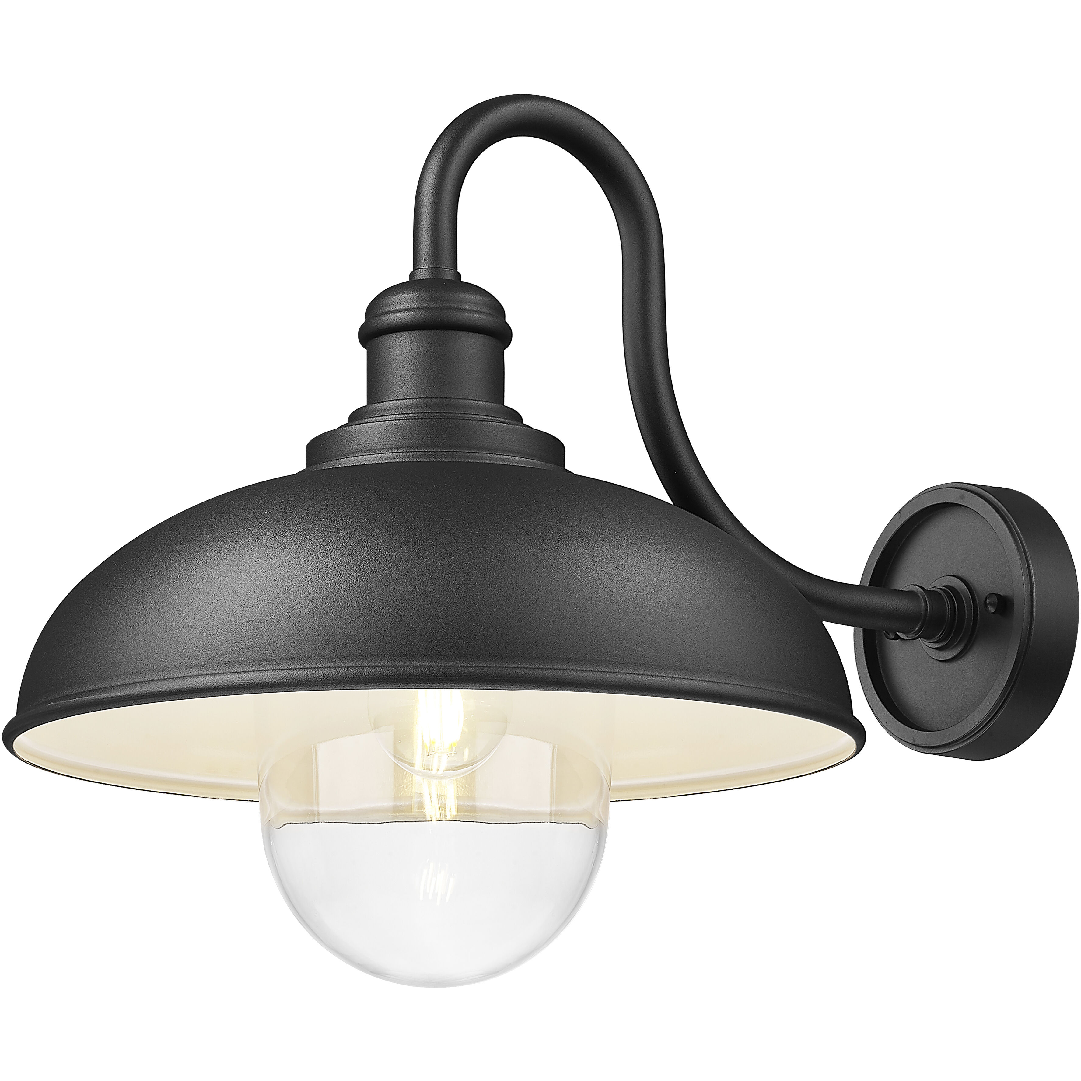 RLM 1 Light 15.5 inch Sand Black Outdoor Wall Light