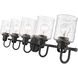 Kinsley 5 Light 35 inch Matte Black Bath Vanity Wall Light