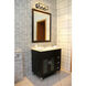 Kube 3 Light 23.5 inch Matte Black and Chrome Vanity Wall Light