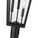 Gannon 3 Light 105.25 inch Black Outdoor Post Mounted Fixture in G9