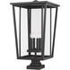 Seoul 4 Light 32 inch Black Outdoor Pier Mounted Fixture