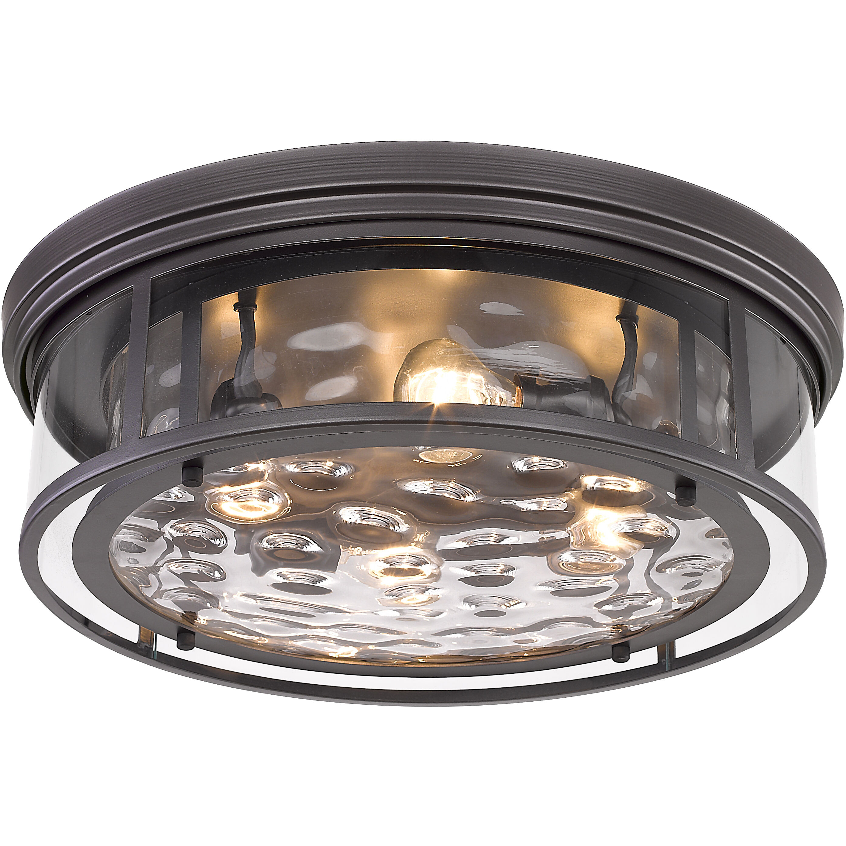 Clarion 4 Light 20.75 inch Bronze Flush Mount Ceiling Light