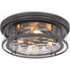 Clarion 4 Light 20.75 inch Bronze Flush Mount Ceiling Light