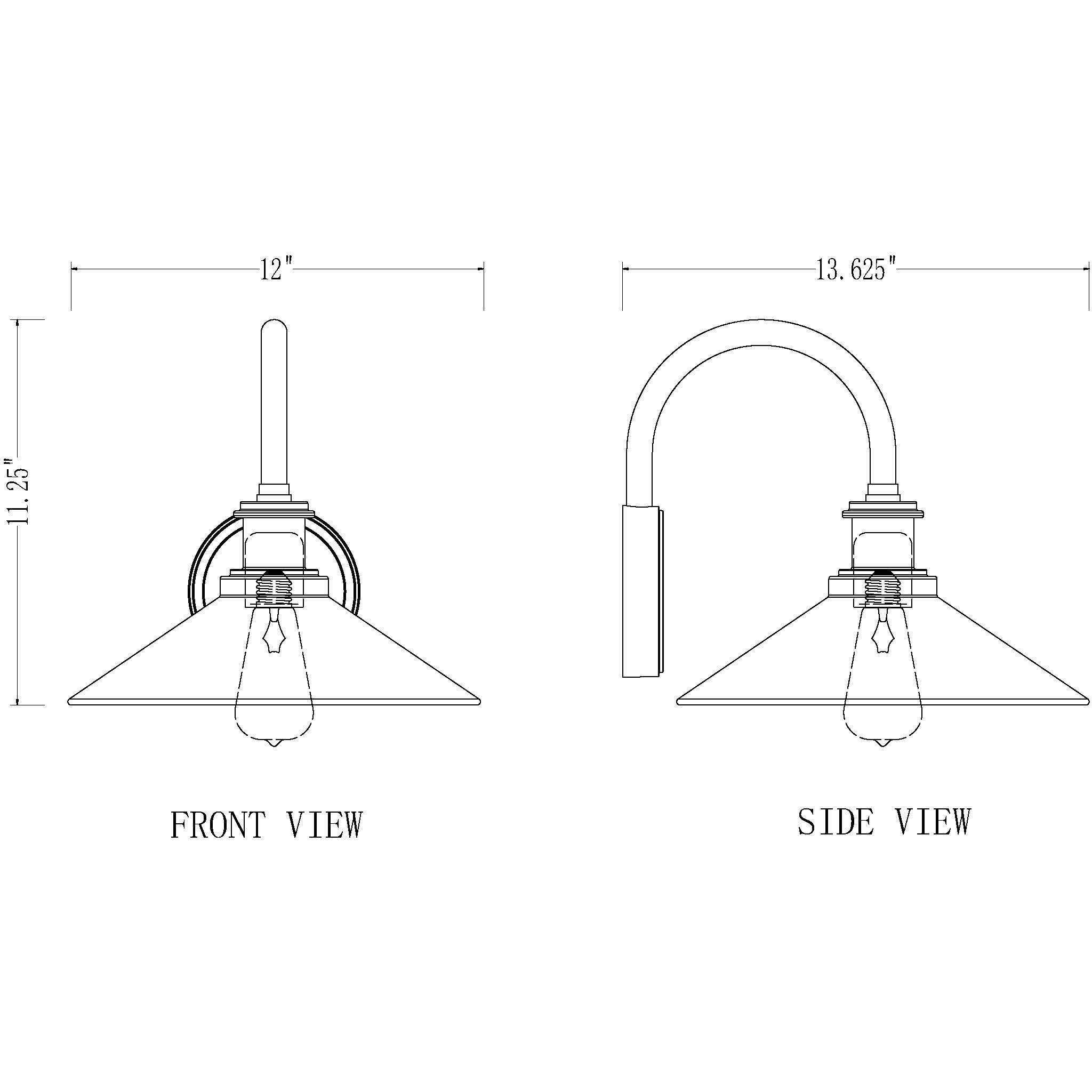 RLM 1 Light 11.25 inch Sand Black Outdoor Wall Light