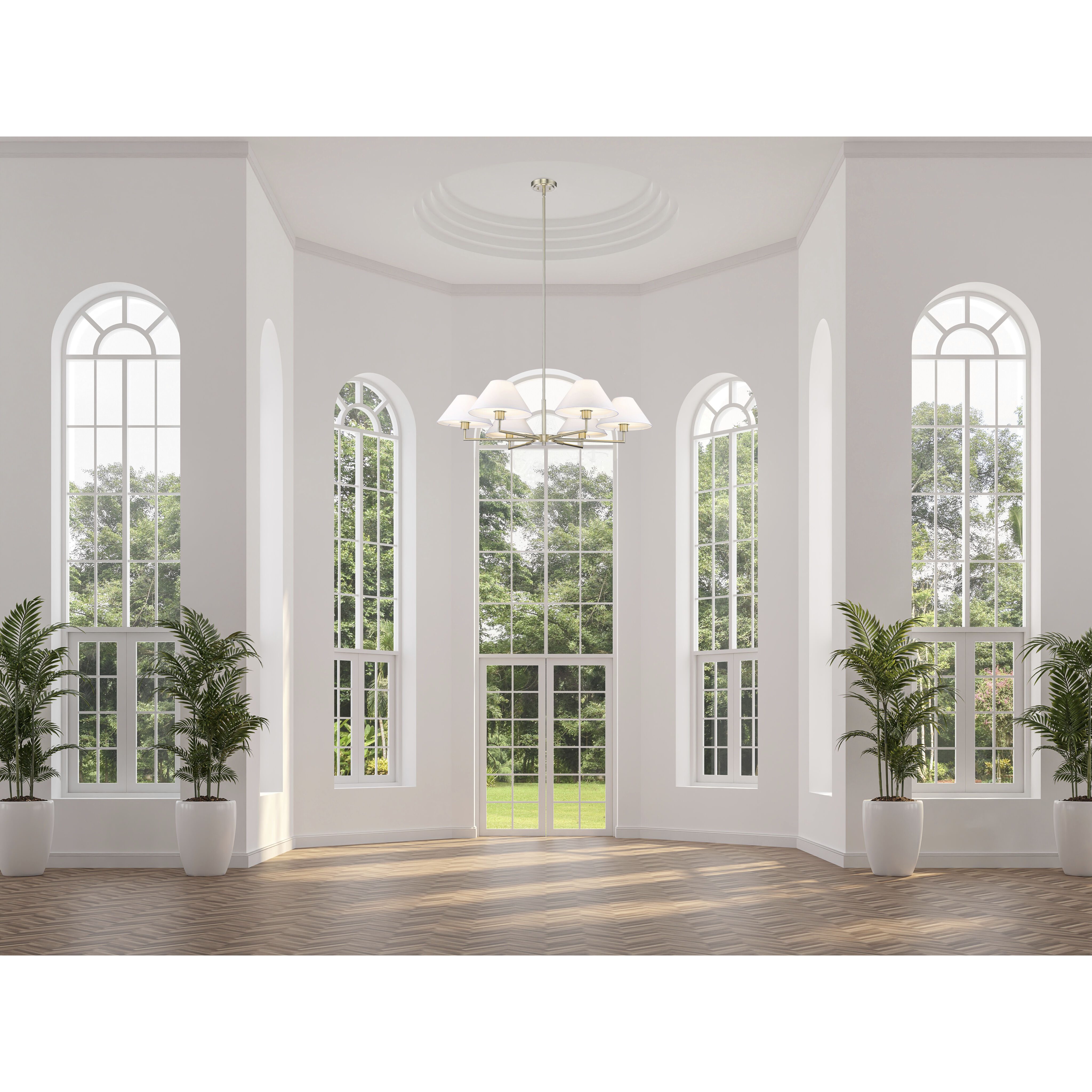 Z-Lite 744-44R-BN Leila 6 Light 44 inch Brushed Nickel
