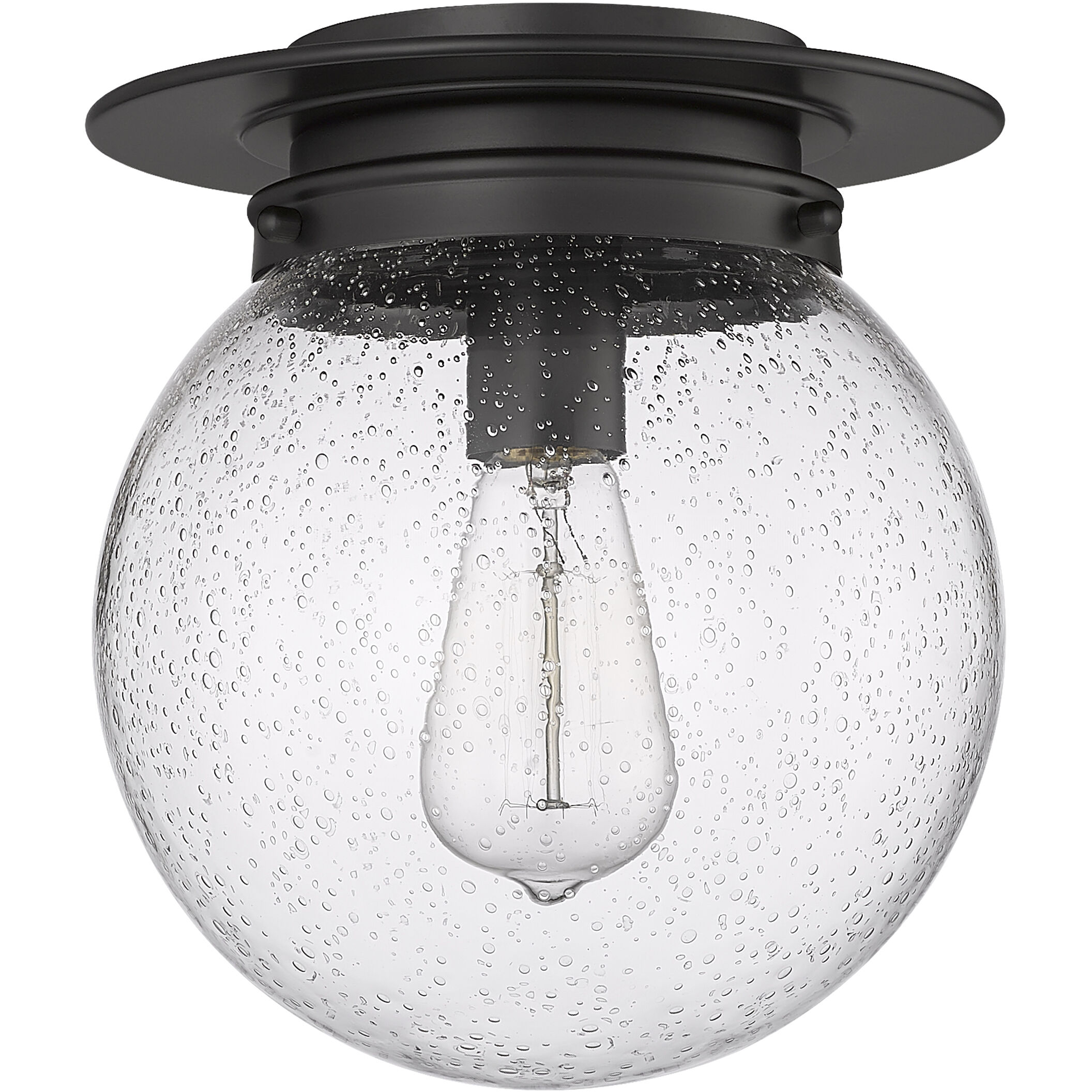 Calhoun 1 Light 9 inch Matte Black Flush Mount Ceiling Light