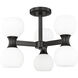 Artemis 6 Light 18 inch Matte Black Semi Flush Mount Ceiling Light