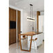 Artemis 10 Light 40 inch Matte Black Linear Chandelier Ceiling Light