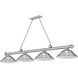 Cordon 4 Light 81.75 inch Brushed Nickel Billiard Ceiling Light in Brushed Nickel Steel
