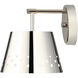 Katie 1 Light 8 inch Polished Nickel Wall Sconce Wall Light