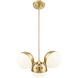 Realm Sphere 3 Light 17.25 inch Modern Gold Chandelier Ceiling Light