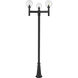 Laurent 3 Light 112 inch Black Outdoor Post Mounted Fixture