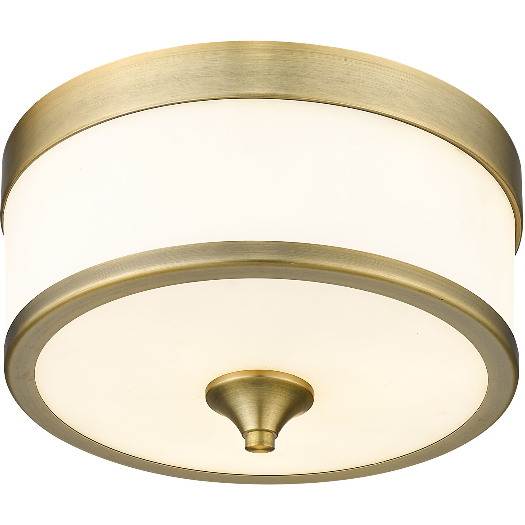 Cosmopolitan 3 Light 13.75 inch Heritage Brass Flush Mount Ceiling Light