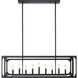 Easton 9 Light 44 inch Matte Black Linear Chandelier Ceiling Light