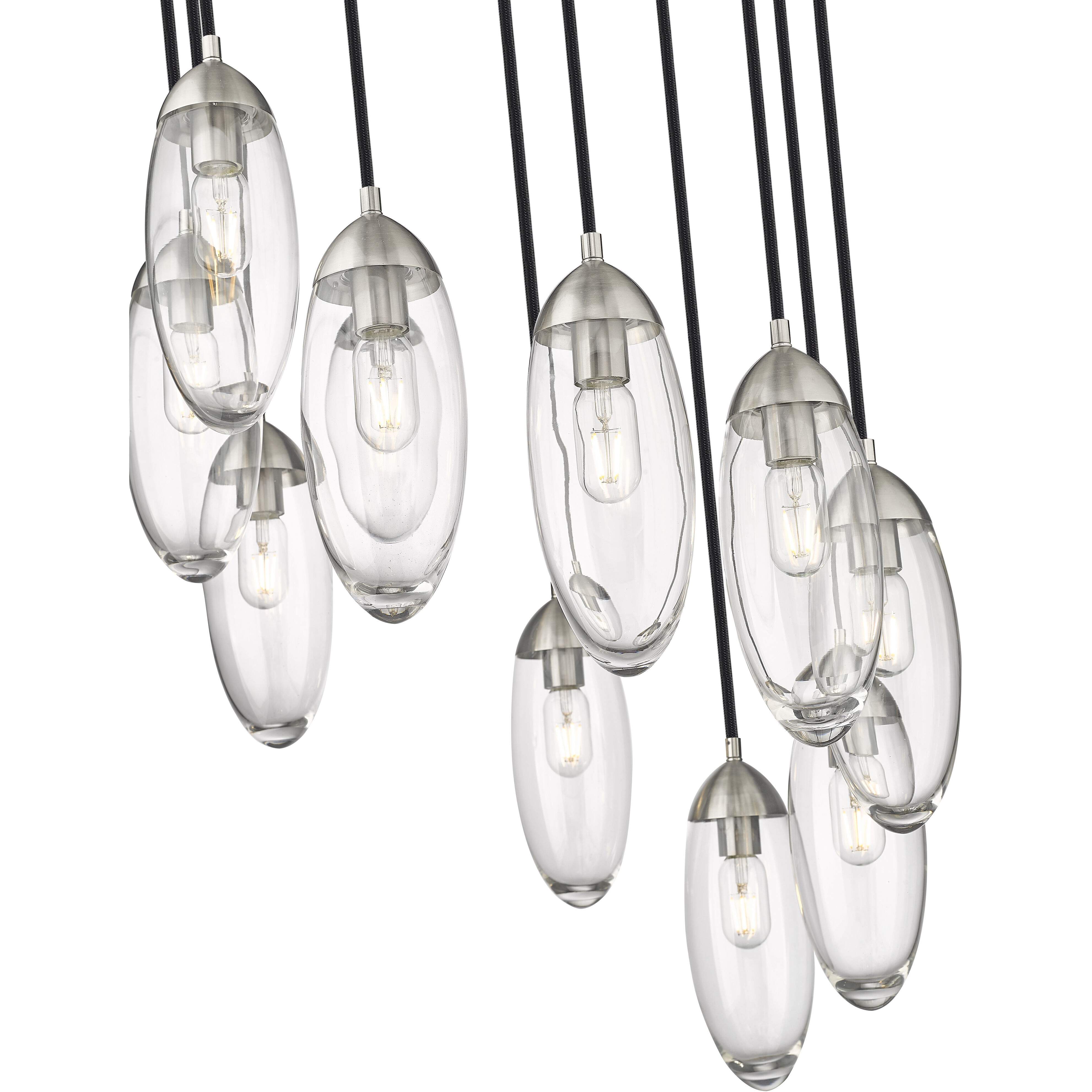 Arden 11 Light 24 inch Brushed Nickel Chandelier Ceiling Light