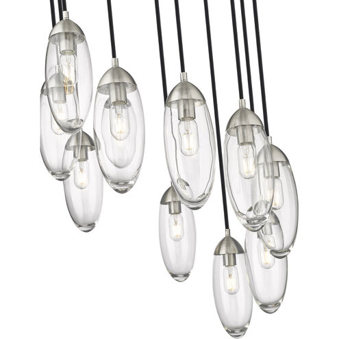 Arden 11 Light 24 inch Brushed Nickel Chandelier Ceiling Light