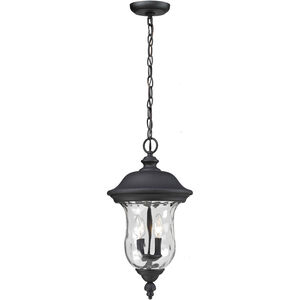 Armstrong 2 Light 10 inch Black Outdoor Chain Mount Ceiling Fixture