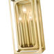 Easton 3 Light 8 inch Rubbed Brass Wall Sconce Wall Light