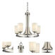 Bordeaux 5 Light 21.5 inch Brushed Nickel Chandelier Ceiling Light