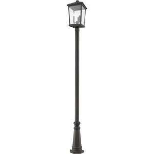 Beacon 3 Light 105.75 inch Oil Rubbed Bronze Outdoor Post Mounted Fixture in 21