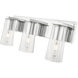 Titus 3 Light 24 inch Chrome Bath Vanity Light Wall Light