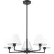 Leila 5 Light 34 inch Matte Black Chandelier Ceiling Light