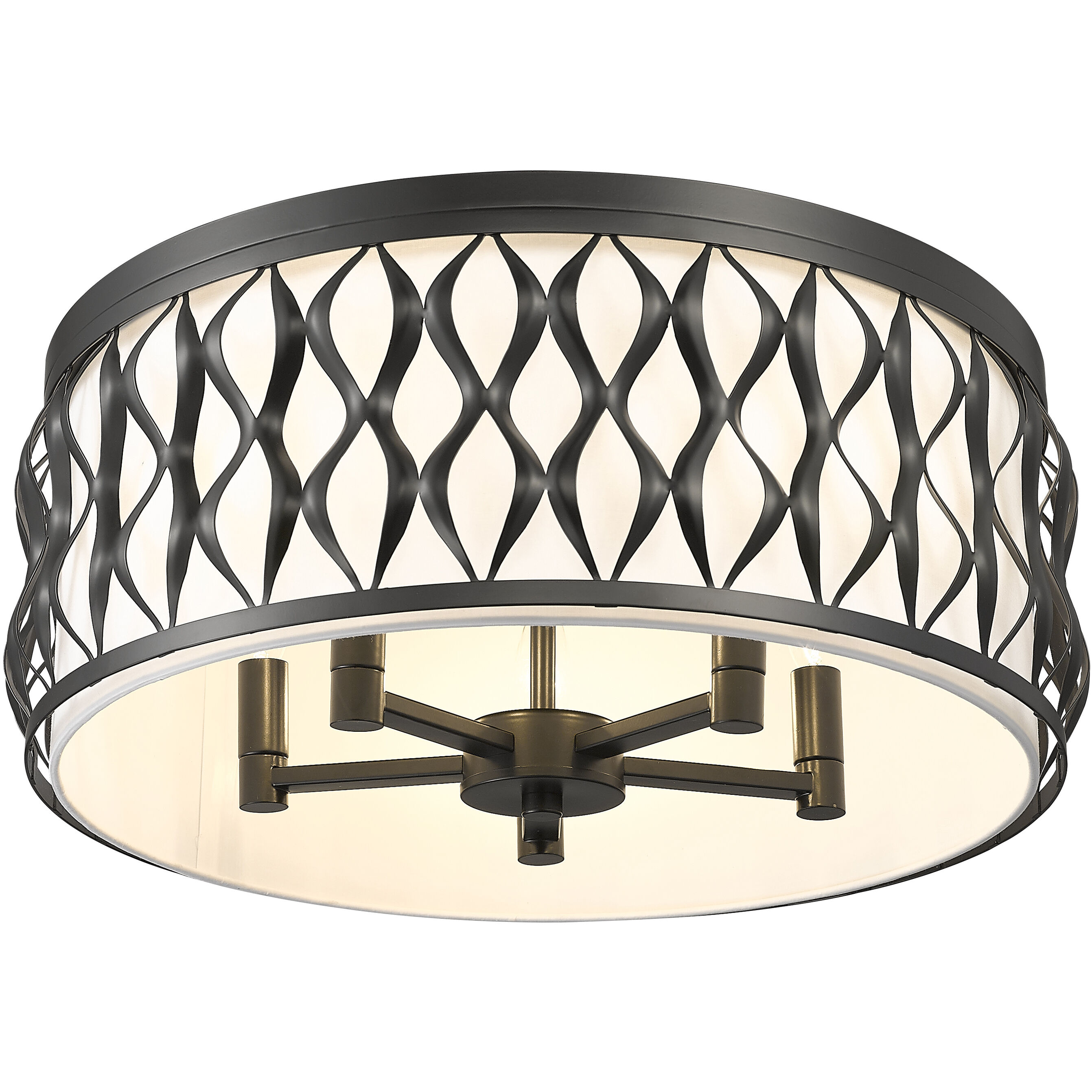 Harden 5 Light 20.25 inch Matte Black Flush mount Ceiling Light
