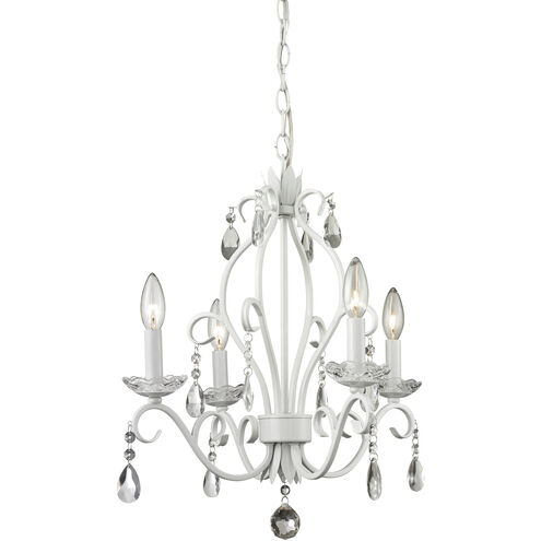 Princess 4 Light 17.13 inch Matte White Chandelier Ceiling Light