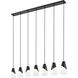 Aimie Linear Chandelier Ceiling Light in Matte Black