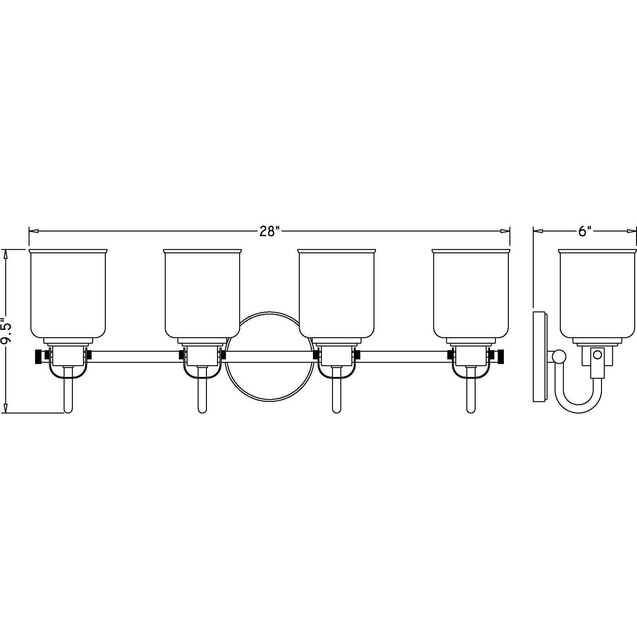 Kinsley 4 Light 28 inch Matte Black Bath Vanity Wall Light