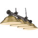 Cordon 4 Light 81.75 inch Bronze Billiard Ceiling Light in Rubbed Brass Metal